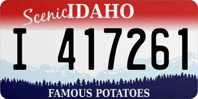 ID license plate I417261