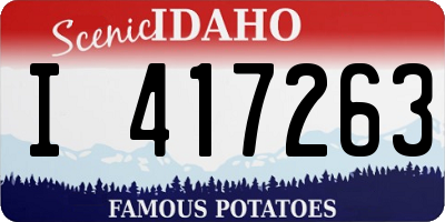ID license plate I417263