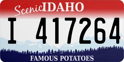 ID license plate I417264