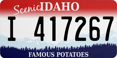 ID license plate I417267