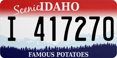 ID license plate I417270