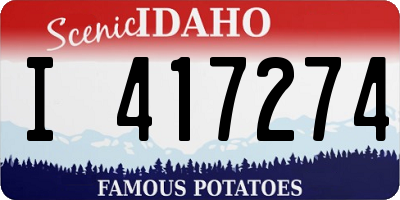 ID license plate I417274