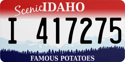 ID license plate I417275