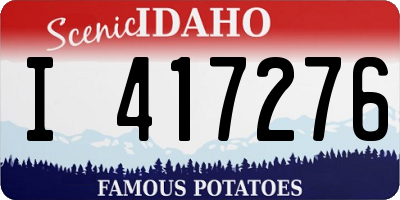 ID license plate I417276
