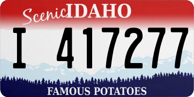ID license plate I417277