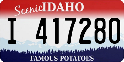 ID license plate I417280