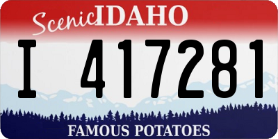 ID license plate I417281