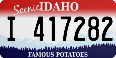 ID license plate I417282