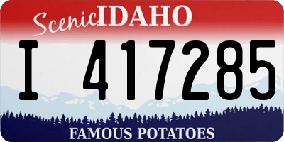 ID license plate I417285