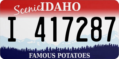 ID license plate I417287
