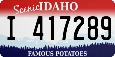 ID license plate I417289