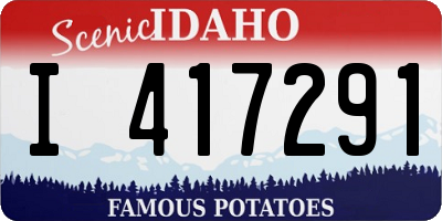 ID license plate I417291
