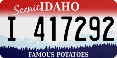 ID license plate I417292