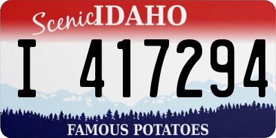 ID license plate I417294