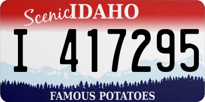 ID license plate I417295