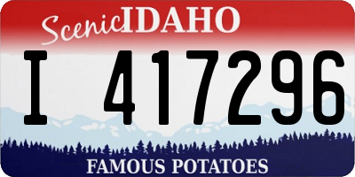 ID license plate I417296