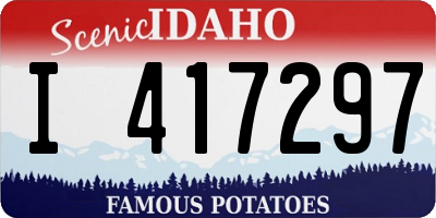ID license plate I417297