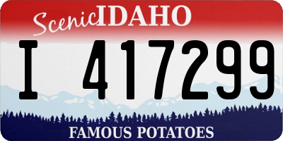 ID license plate I417299