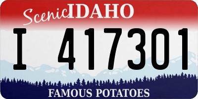 ID license plate I417301
