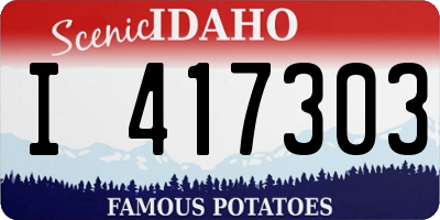 ID license plate I417303
