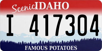 ID license plate I417304