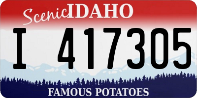 ID license plate I417305