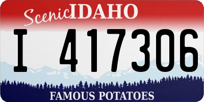 ID license plate I417306