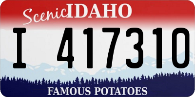 ID license plate I417310