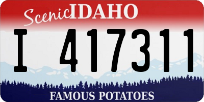 ID license plate I417311