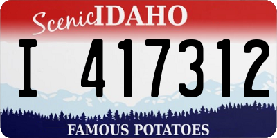 ID license plate I417312