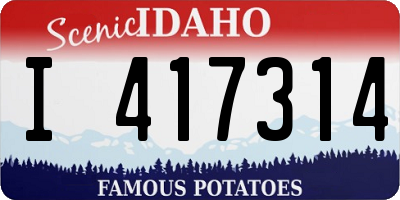 ID license plate I417314