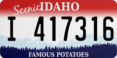 ID license plate I417316