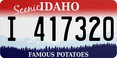 ID license plate I417320