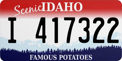ID license plate I417322