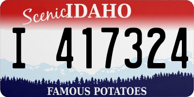 ID license plate I417324