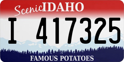 ID license plate I417325