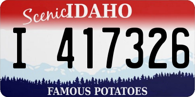 ID license plate I417326