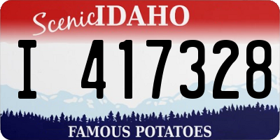 ID license plate I417328
