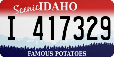 ID license plate I417329