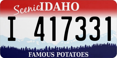 ID license plate I417331