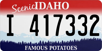 ID license plate I417332
