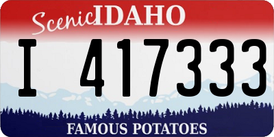 ID license plate I417333