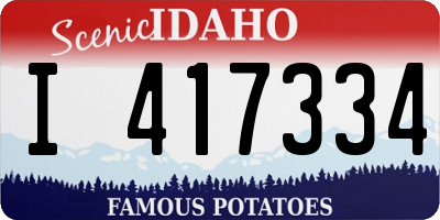 ID license plate I417334