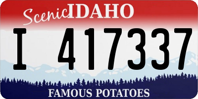 ID license plate I417337