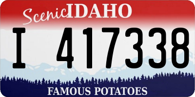 ID license plate I417338