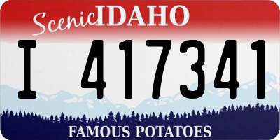 ID license plate I417341
