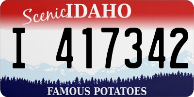 ID license plate I417342