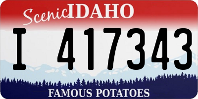 ID license plate I417343