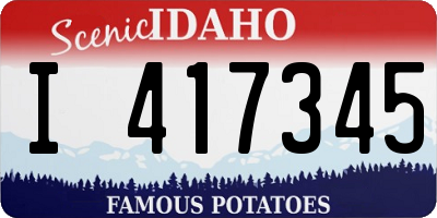 ID license plate I417345
