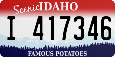 ID license plate I417346